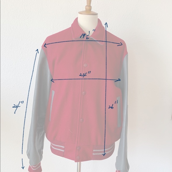 Made in USA, Vintage wool&leather varsity jacket M - Picture 8 of 8